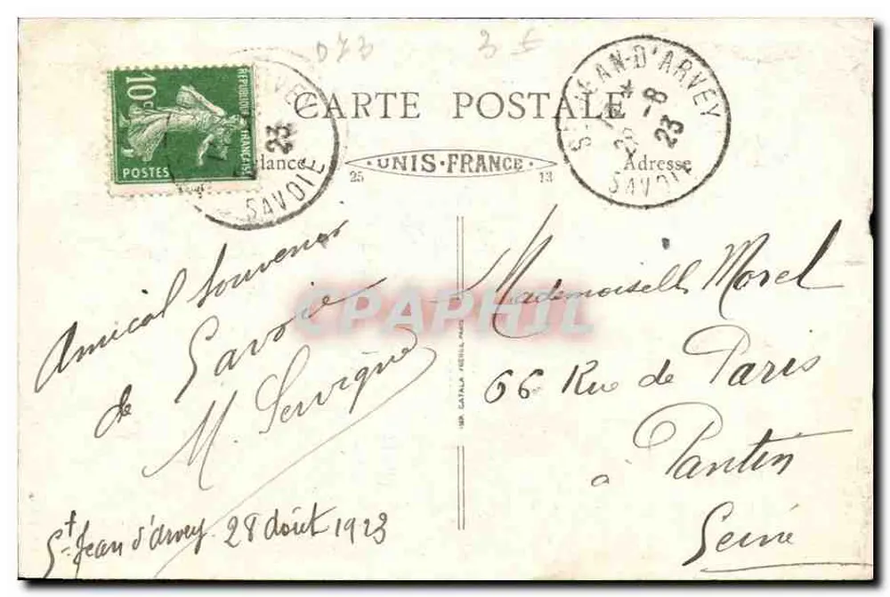 As Gorges do Fier — As Galerias — B. F. MEO — n°188 - Verso