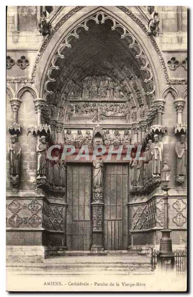 Amiens - Kathedrale - Portal der Jungfrau Mutter — L. Caron, phot.-edit., Amiens, Nr. 335 - Vorderseite