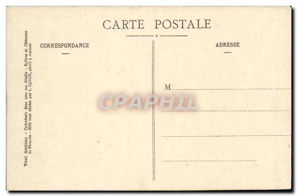 Amiens — O Museu da Picardia — L. C. - Verso