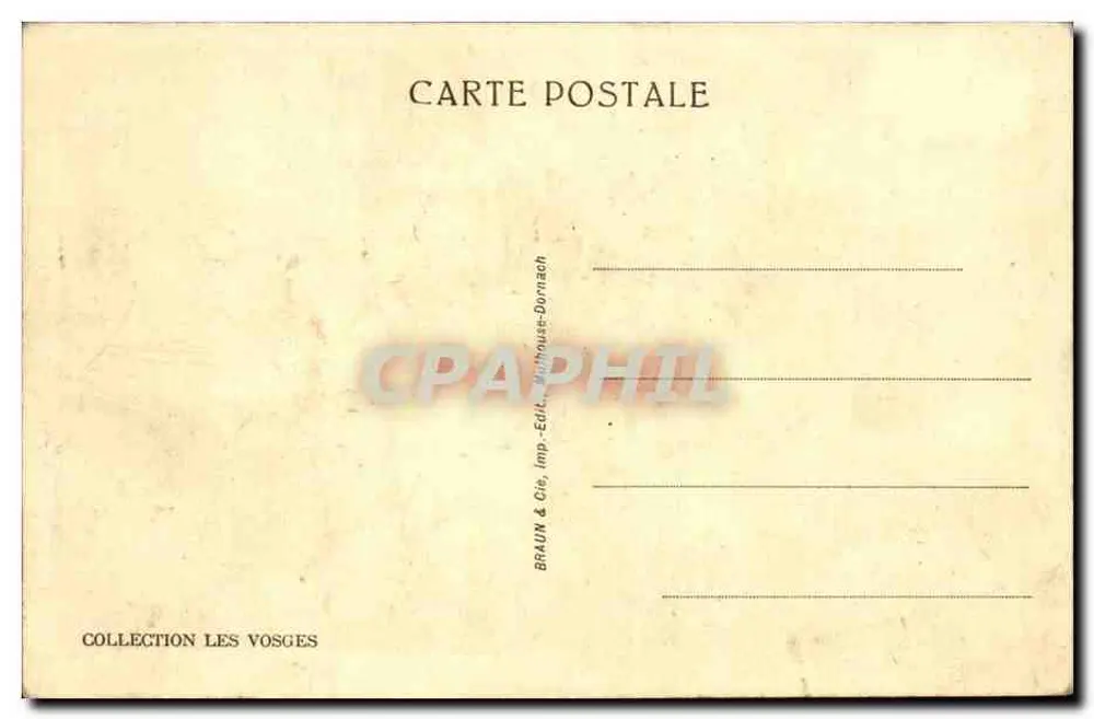 La Bresse — Lago dos Corvos — editor Braun & Cie, Dornach - Verso
