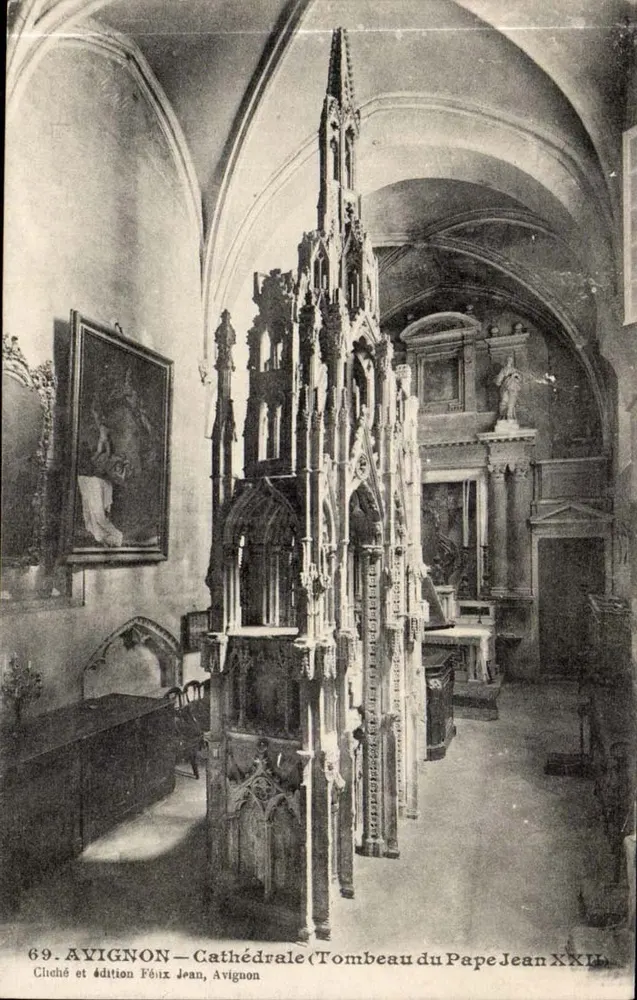 Avignon — Kathedrale, Grabmal des Papstes Johannes XXII — Cliché und Edition Félix Jean, Avignon - Vorderseite