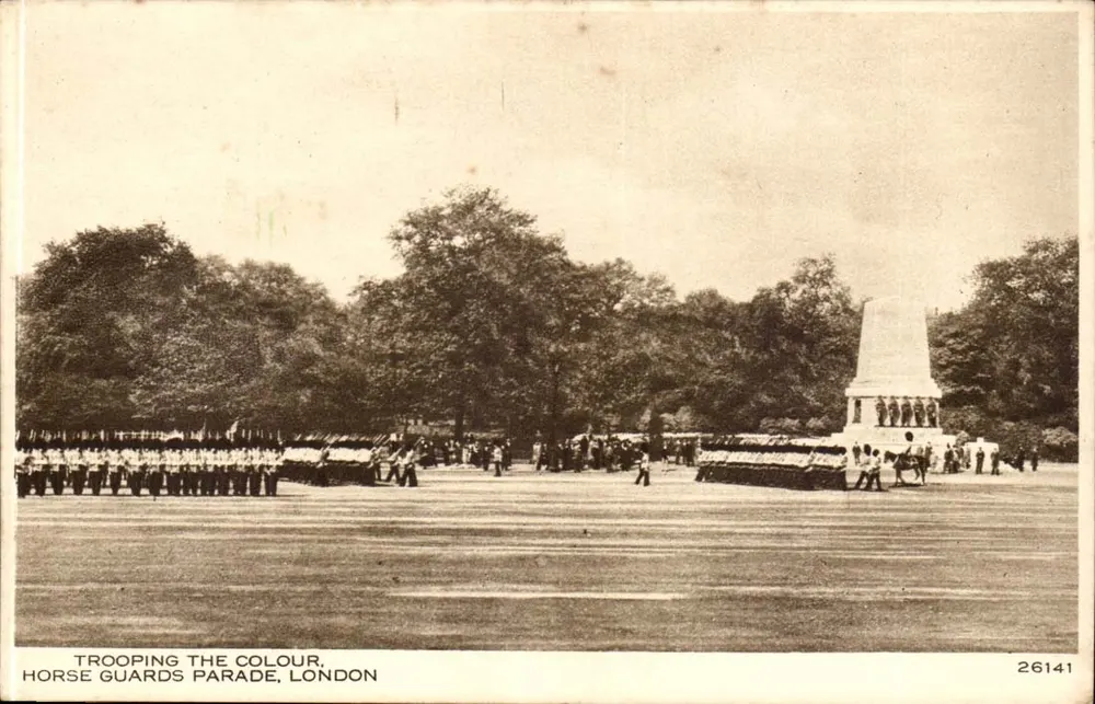 Trooping the Colour — Horse Guards Parade, London — B.P. Co. Ltd. n° 26141 - Vorderseite