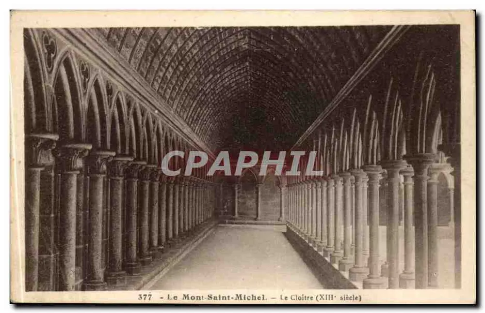 O Mont-Saint-Michel — O Claustro (século XIII) — Laurenti-Nel-Bonnes - Frente