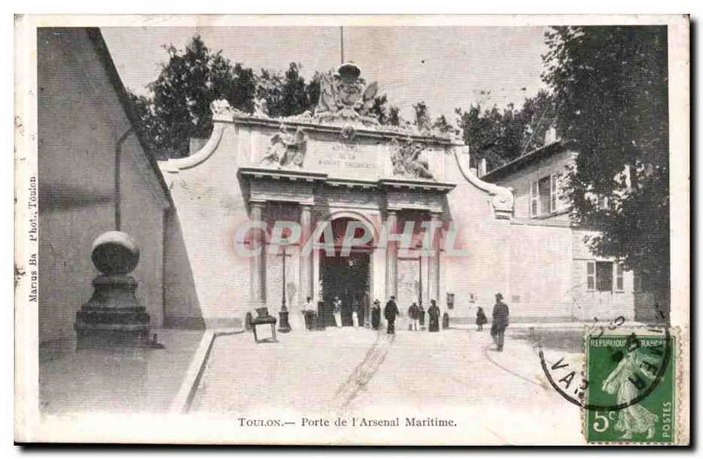 Toulon — Tor des Marin Arsenal — Marus Ba, Toulon - Vorderseite