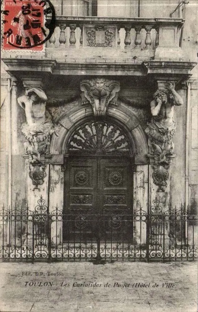 Toulon — Die Kariatiden von Puget (Stadthaus) — Verlag E.P. Toulon - Vorderseite