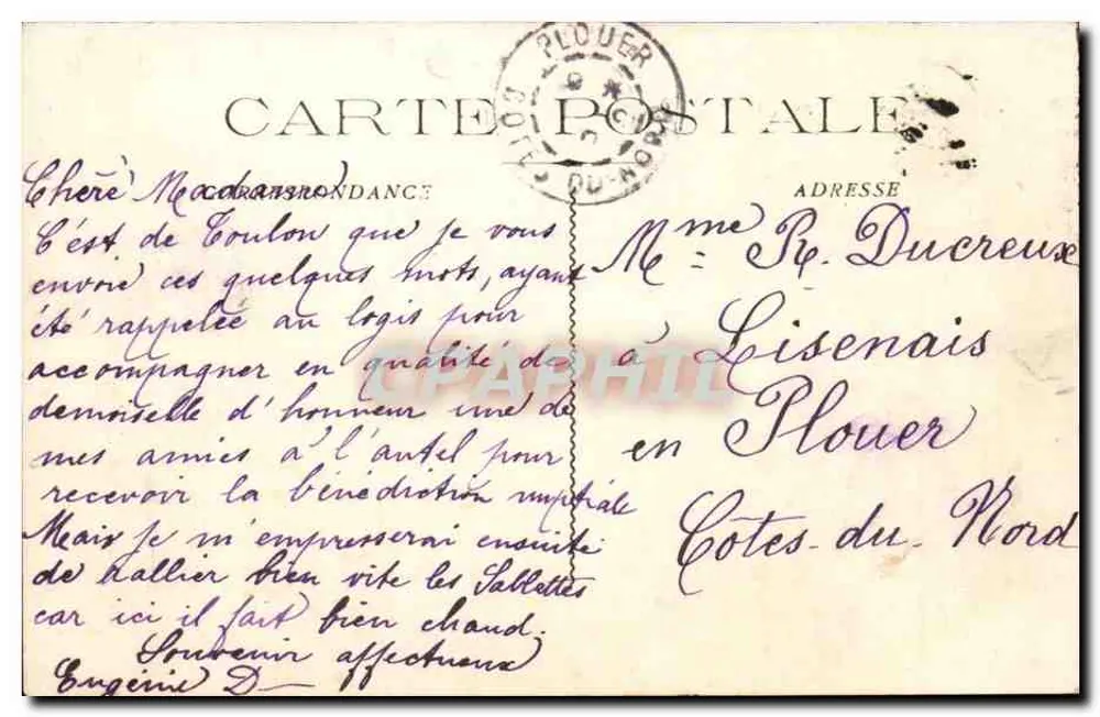 Toulon — Die Kariatiden von Puget (Stadthaus) — Verlag E.P. Toulon - Rückseite