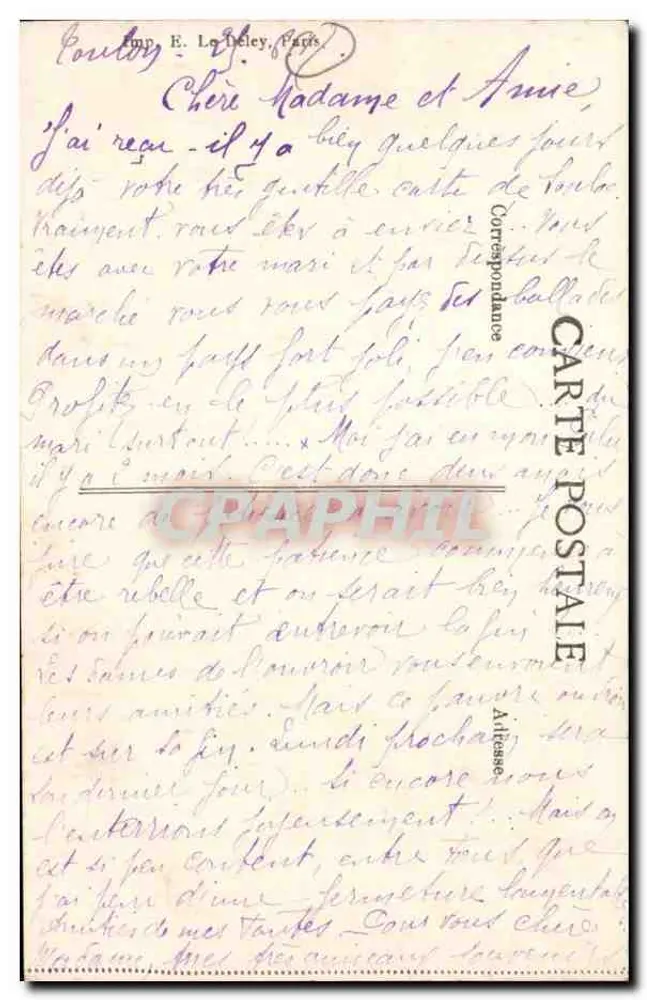 TOULON — A Catedral — Editor E. Le Deley, Paris, n° 2395 - Verso