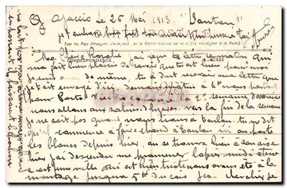 Toulon - Praça Vauban - Estação P.L.M. - Verso
