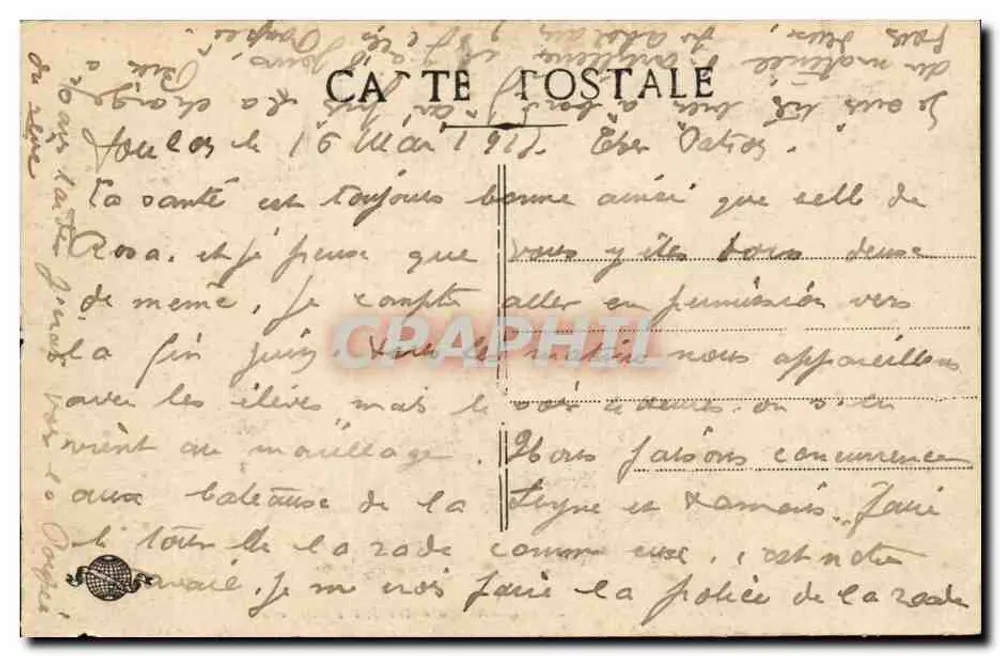 Toulon : Mourilion. Ansicht zwischen den Palmen — Verlag: Ansichtskarte (Nr. 126) - Rückseite
