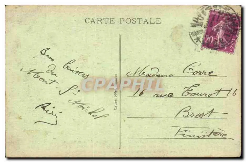 Monte-Santo-Michel — O Refeitório (século XIII) — Laurent-Népomucène - Verso