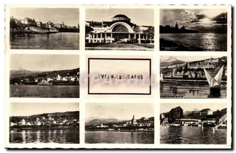 Evian-les-Bains — vista panorâmica — Edição Blanc & Blanc n°301 - Frente