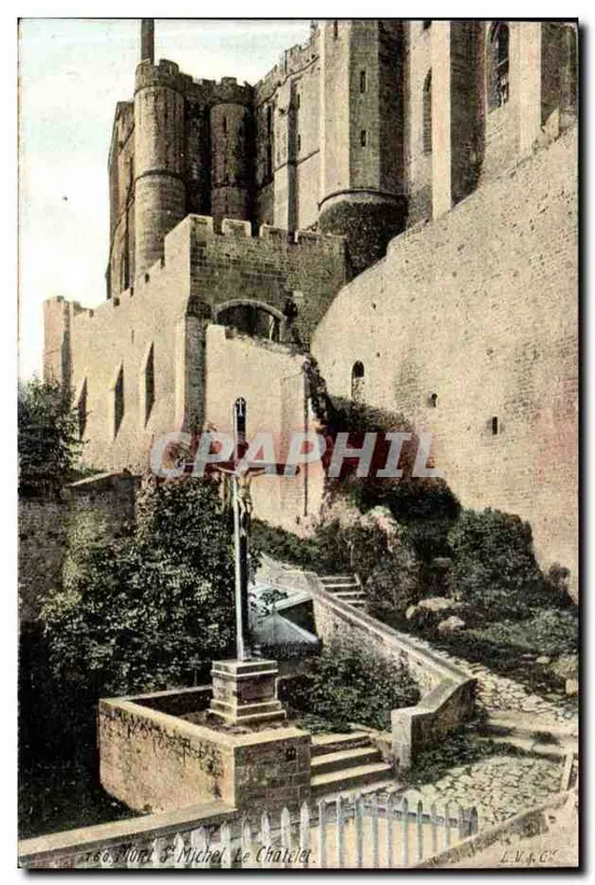 Monte Saint-Michel — O Châtelet — Editor L.V. & Cie - Frente