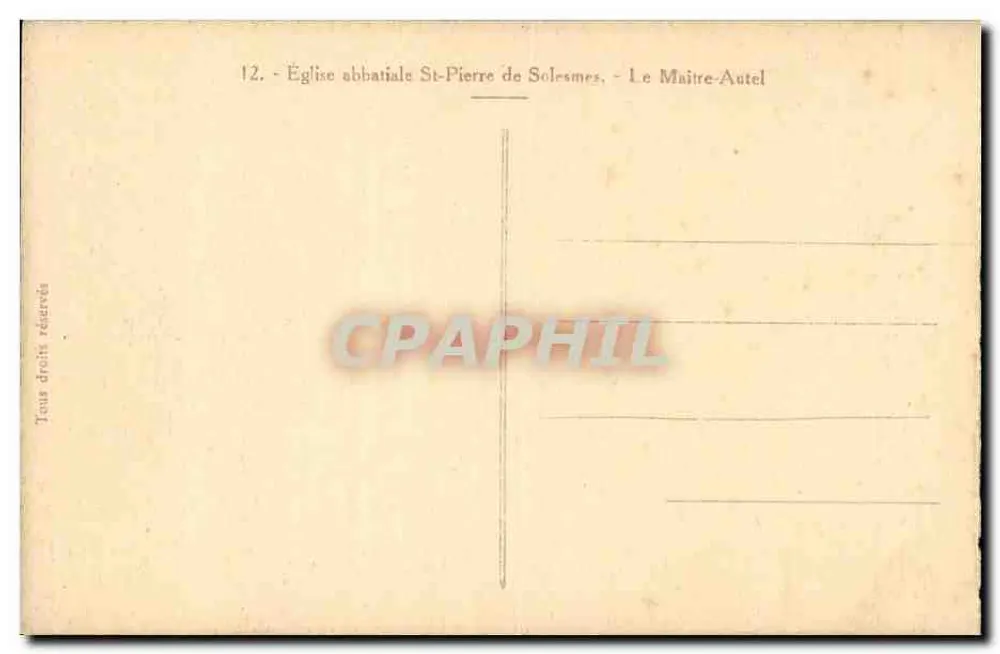 Igreja Abacial de São Pedro de Solesmes — O Altar-Mestre - Verso