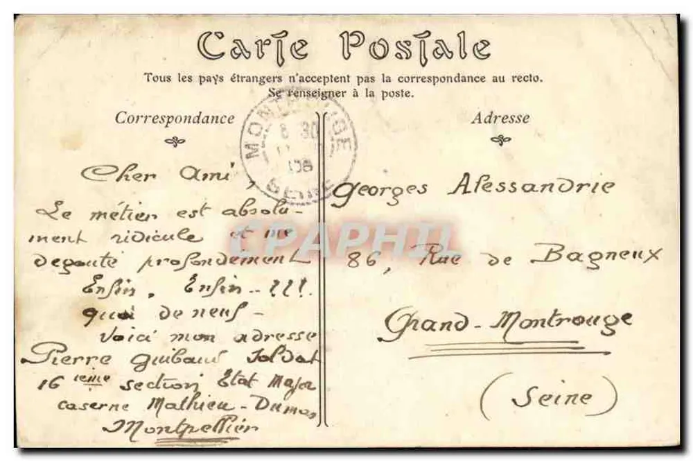 Montpellier — O Arco do Triunfo — N.D. Plou, n°35 - Verso