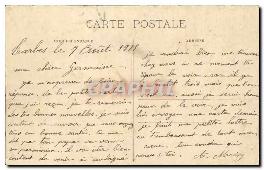 Tarbes (Altos-Pirineus) - Praça da República — editor L.C. n°2 - Verso
