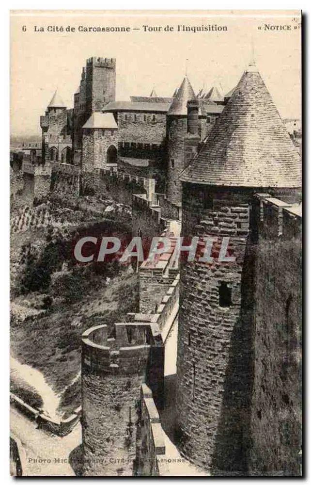 Cité de Carcassonne — Torre da Inquisição — Foto Michel JORDY, Cité de Carcassonne - Frente