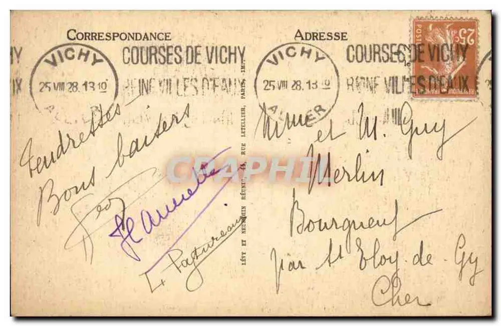 Vichy — Der Neue Park — Die Schwäne — LL - Rückseite