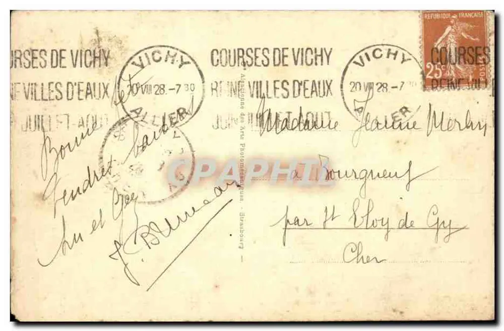 Vichy — Ein Gang durch die neuen Parks — Edil. Fassier, n°56 - Rückseite