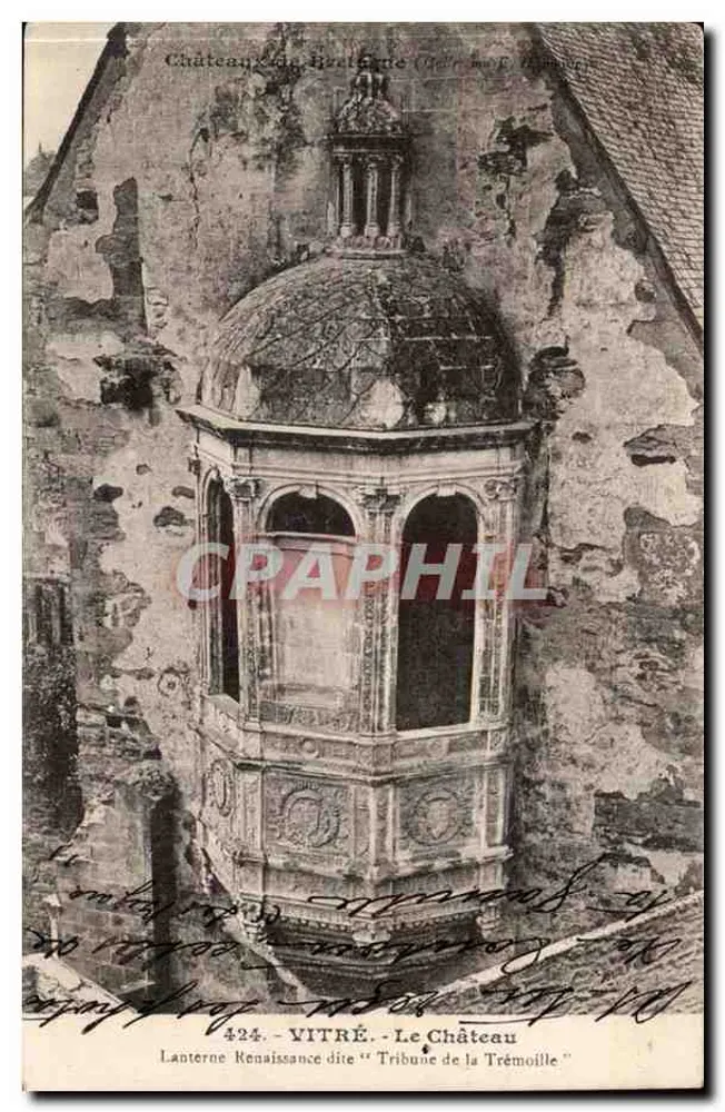 Vitré - Das Schloss. Renaissance-Laterne genannt "Tribune de la Trémoille" - Vorderseite