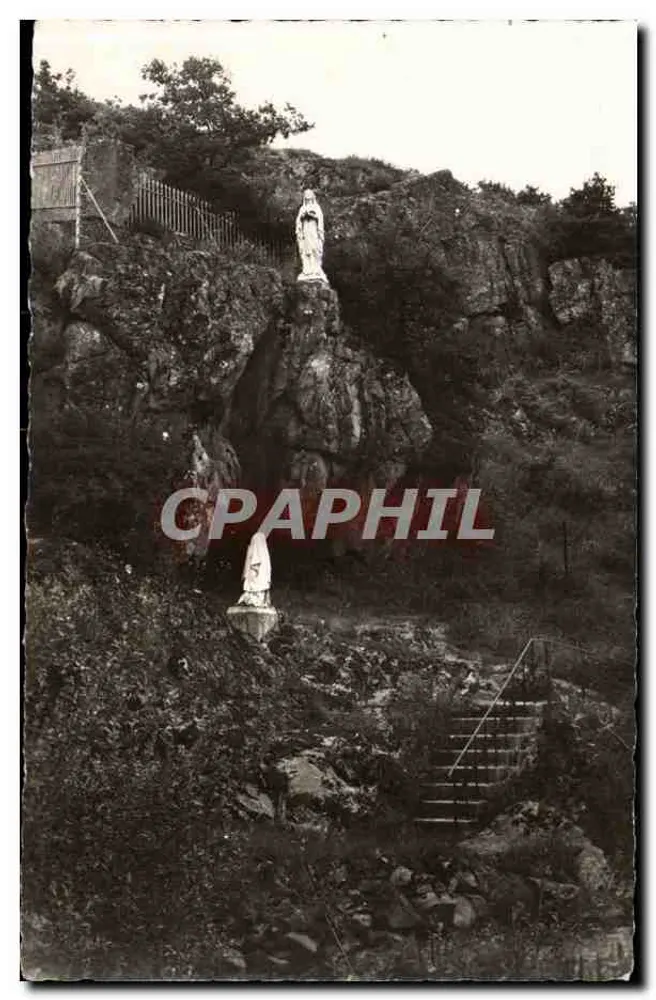 A gruta de Lourdes — visão da estátua de Nossa Senhora — editor Bressuire - Frente