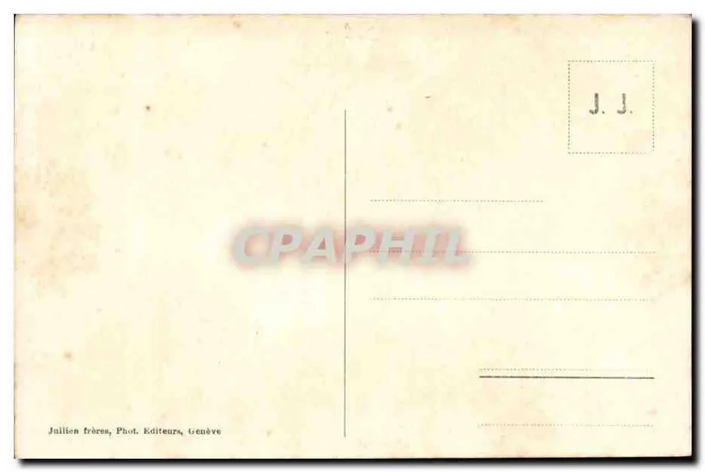 Chamonix e a Cadeia das Agulhas — J.J. 581 — Juillien frères, Genebra - Verso
