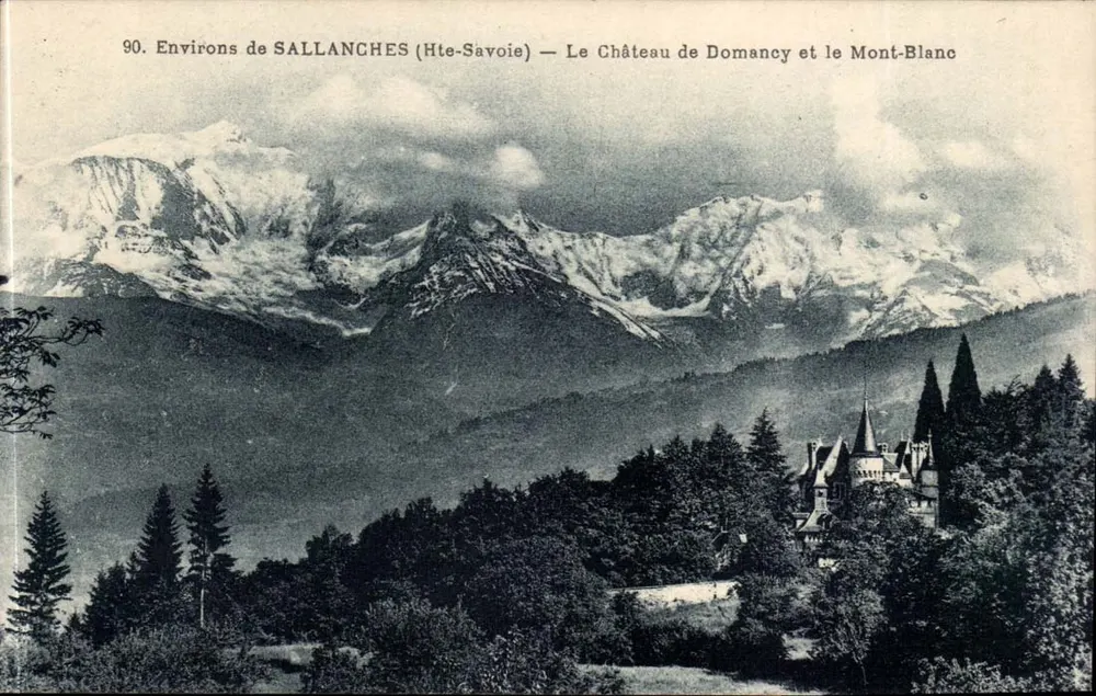Um SALLANCHES (Hte-Savoie) — Schloss Domancy und der Mont-Blanc - Vorderseite