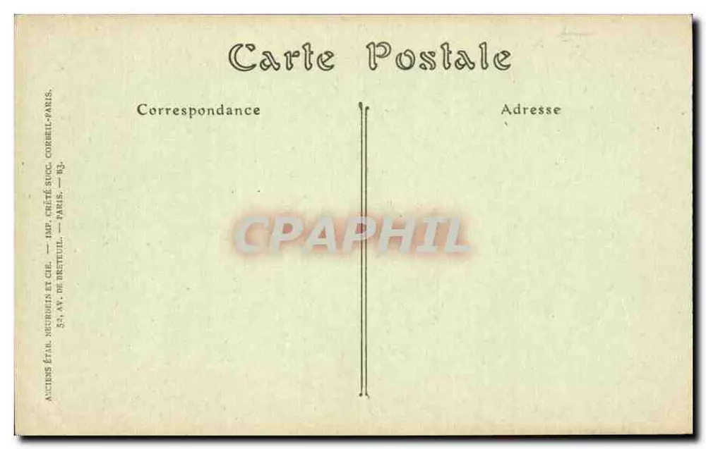 Vézelay — Die Kirche der Madeleine, der Predigerstuhl. Verlag: Anciens Établissements Gréteuil et Cie, Paris. - Rückseite