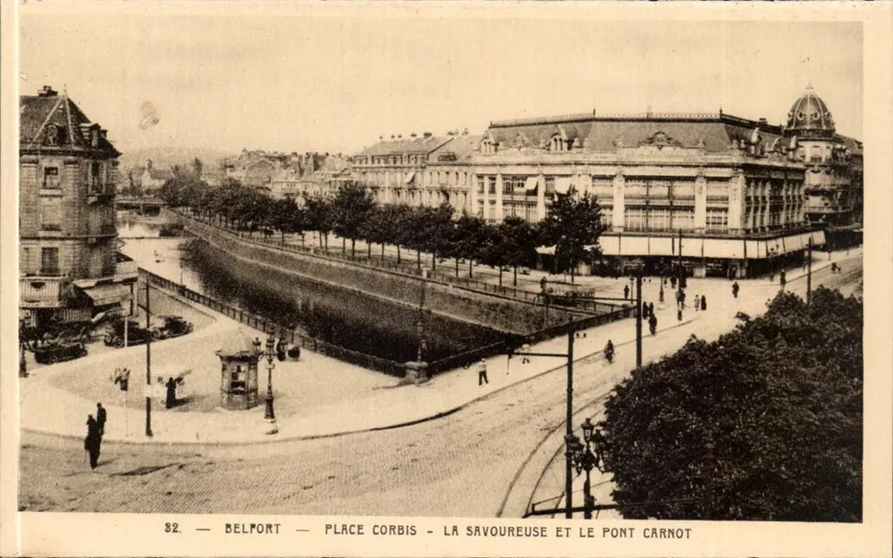 Belfort — Place Corbis — Die Savoureuse und die Brücke Carnot - Vorderseite