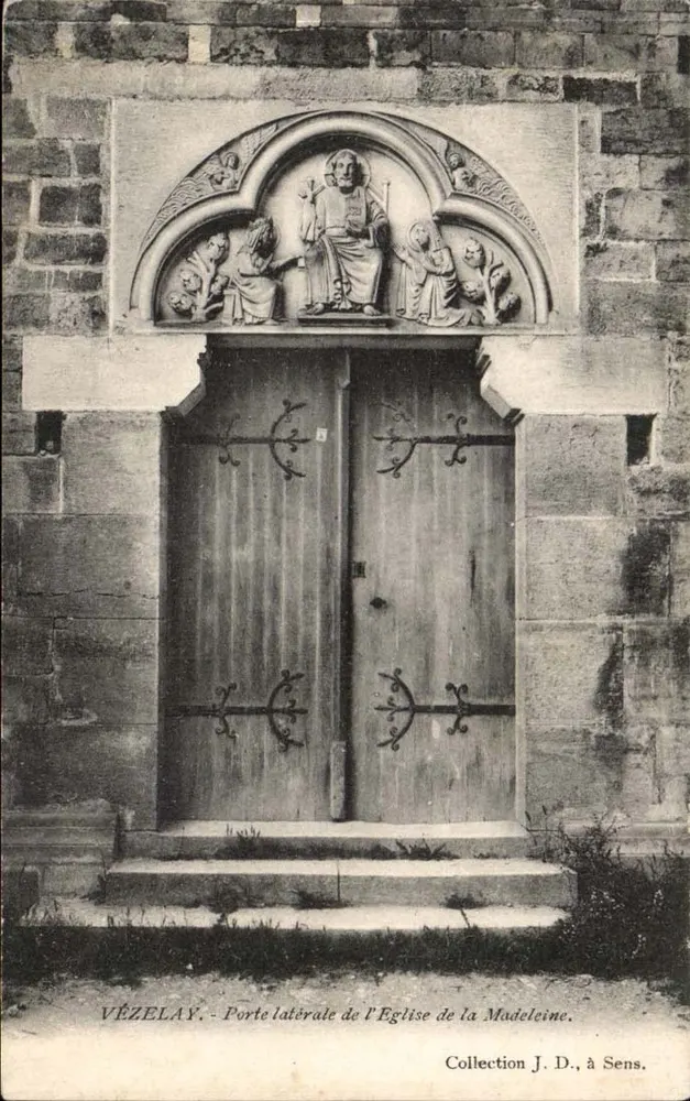 Vézelay - Seitenportal der Kirche der Madeleine — Sammlung J. D., in Sens - Vorderseite
