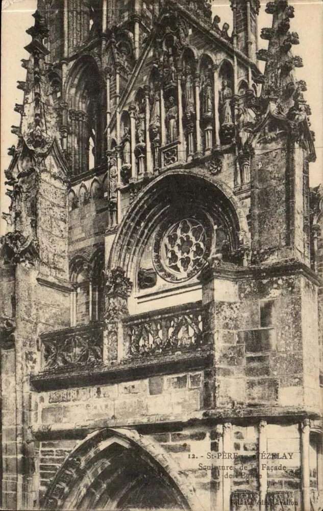 St-Père - Tézélay — Skulpturen der Fassade — Verlag L. Avalon, Nr. 12 - Vorderseite