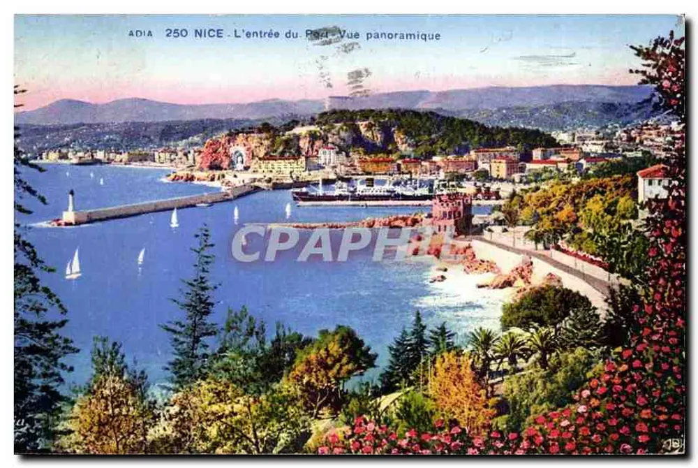Nizza - Der Eingang zum Hafen - Panoramablick — ADIA 250 - Vorderseite