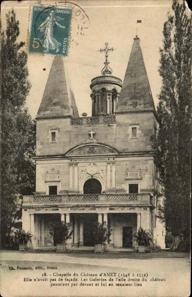 Capela do Castelo de ANET (1548 a 1552) — Ch. Foucault, editor, Dreux - Frente