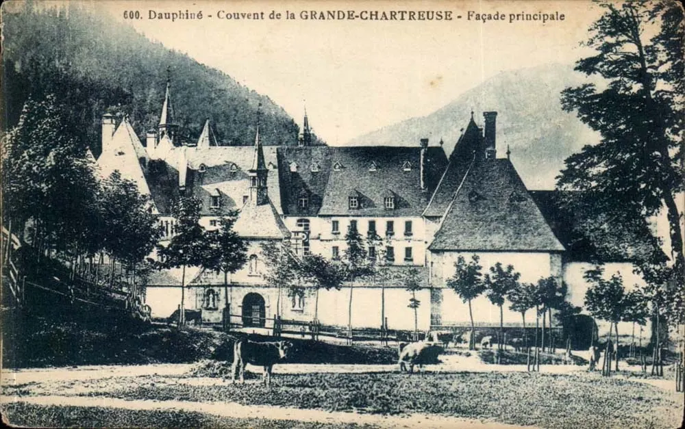 Dauphiné - Mosteiro da GRANDE-CHARTREUSE - Facha principal — Editor Bourciet, Grenoble, n° 600 - Frente