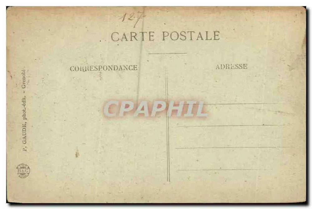 Allevard-les-Bains — Allgemeine Ansicht und der Gleyzin-Gletscher — P. Gaude, phot.édit. - Grenoble - Rückseite