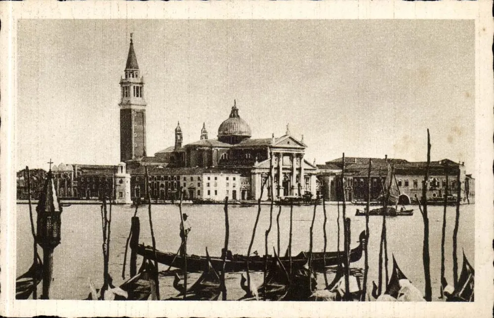 Venedig - Insel Saint-Georges — Ansicht der Basilika und des Glockenturms — A. Bocchetti, n° 4590-9 - Vorderseite