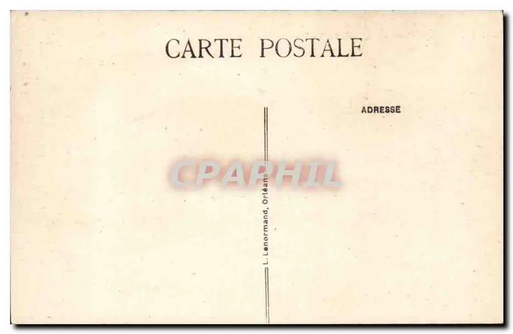 Orléans — Place de l'Étape — Das Theater und die Kathedrale — Verlag L. Lenormand, Nr. 313 - Rückseite