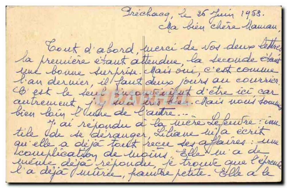 NOTRE-DAME-de-BUGLOSE (Landes) — A Anjo Apontando a Basílica — Foto Albert-Dax - Verso