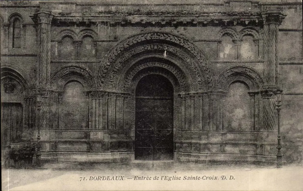 Bordeaux — Entrada da Igreja Santa Cruz — D.D. - Frente