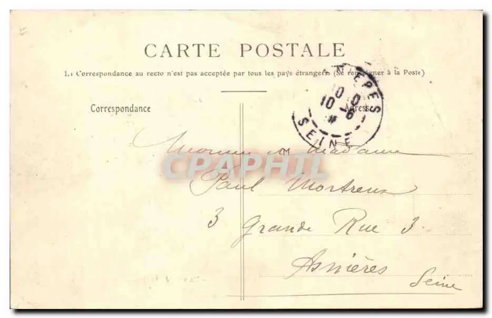 Reims — Un rincón del Jardín-Escuela — F. Vardin - Reverso