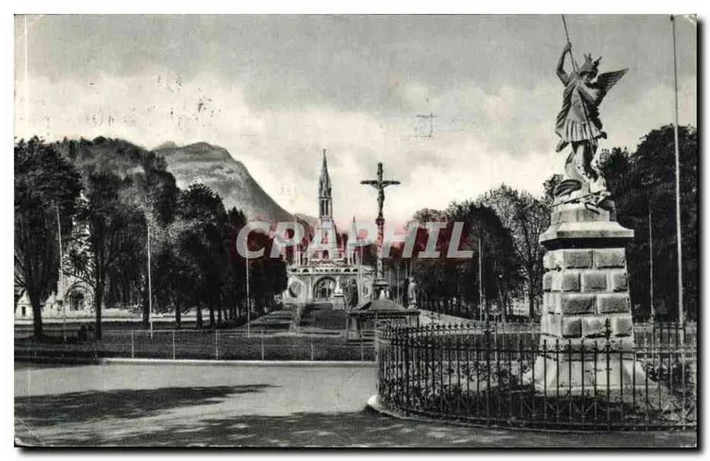 Lourdes — Saint-Michel, a Cruz dos Bretões e a Basílica — Edição P. Doucet - Frente