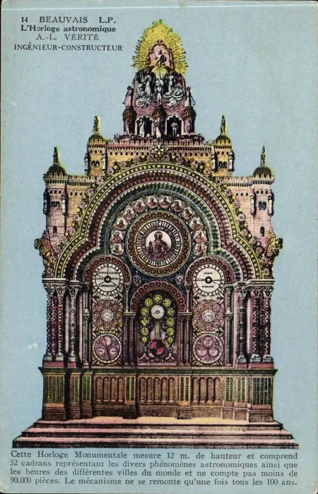 Die astronomische Uhr von Beauvais — A.-L. Vérité, Ingenieur-Bauer — Édit. Prévéot, Beauvais (Oise) - Vorderseite