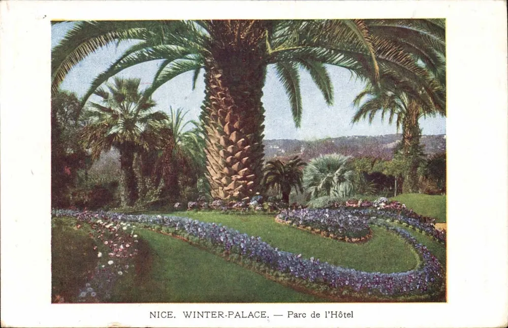 Nice. Winter-Palace — Parc de l'Hôtel - Frente