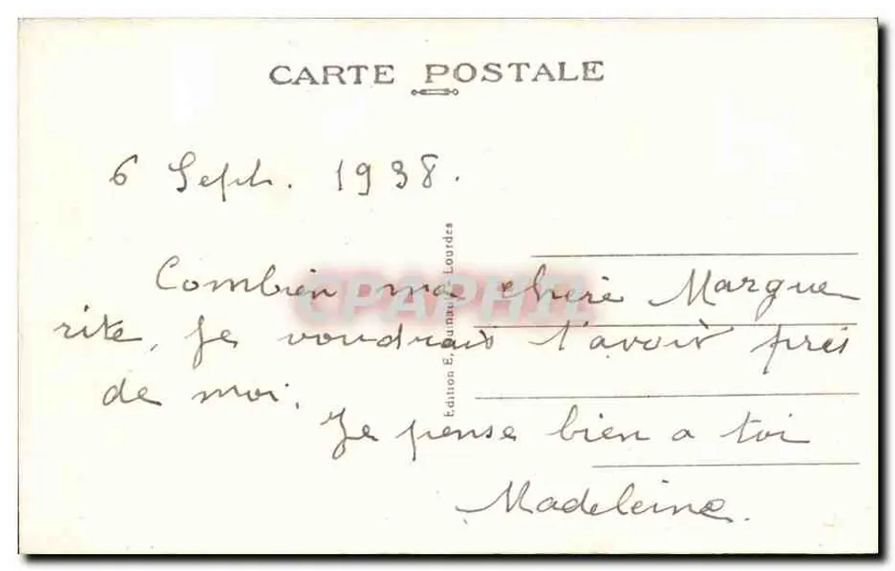 Saint-Sauveur - O Ponte Napoléon - Éd. E. Lourdes n°209 bis - Verso