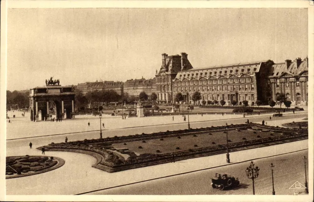 Praça do Carrousel — Arco do Triunfo do Carrousel — Edição Braun & Cie, n°11 - Frente