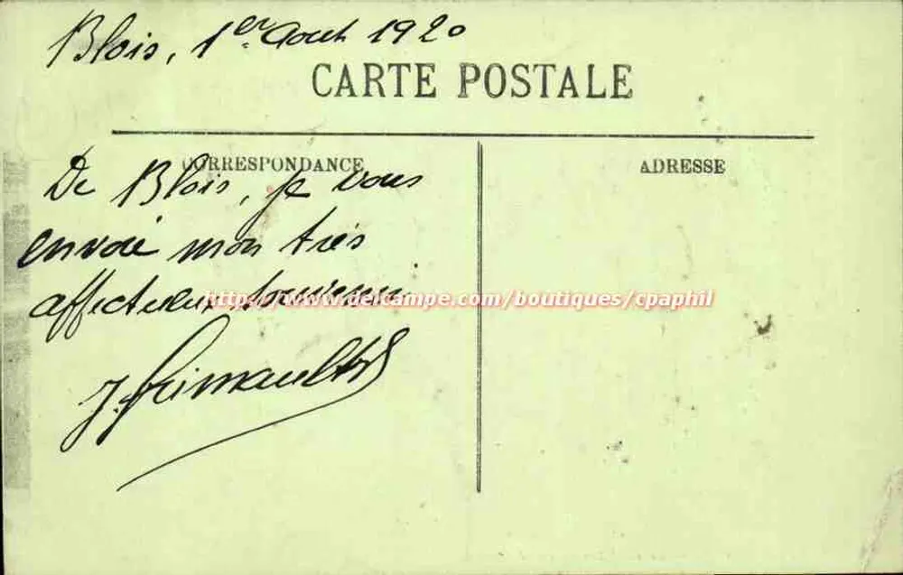 Blois — O Ponte sobre a Loire — LL - Verso