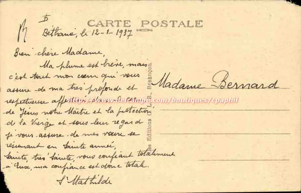 Kloster der Dominikanerinnen von BÉTHANIE — Die Gärtnerinnen - Rückseite