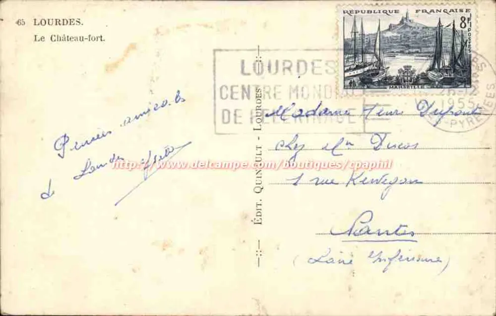 Lourdes — O Castelo-Forte — Ed. Quintault - Verso