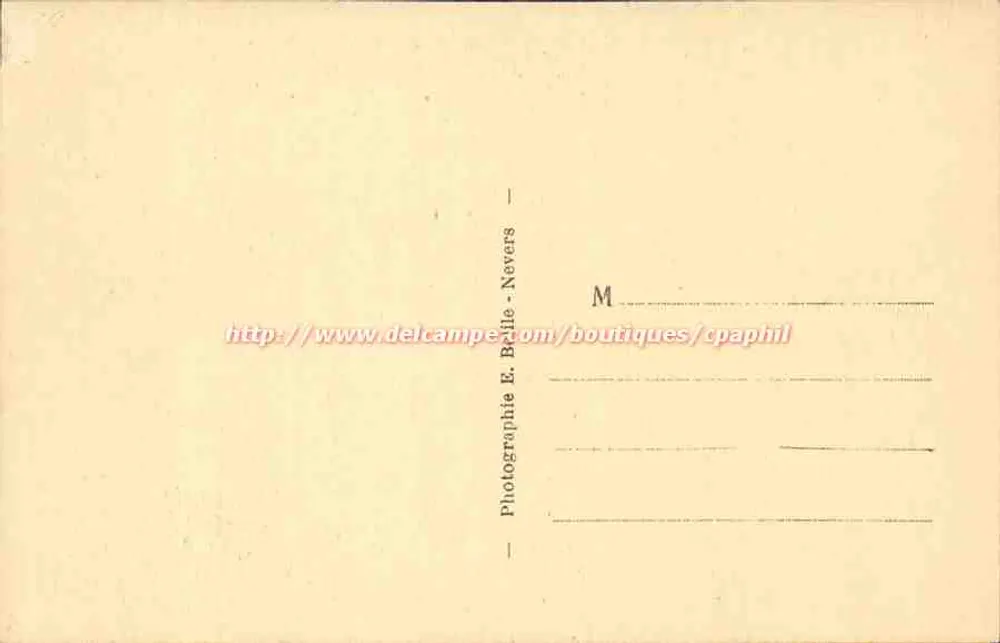 Nevers — Igreja de São Etienne, século XI — Fotografia E. Belle - Nevers - Verso