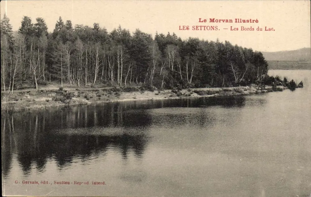 Les Settons — Os Margens do Lago — Le Morvan Illustré, G. Gervais, editor, Saulteu - Frente