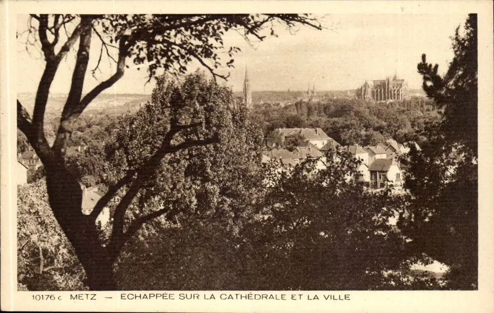 Metz — Ansicht der Kathedrale und der Stadt — Braun & Cie, Imp. Edit., Moushouse-Dornach - Vorderseite